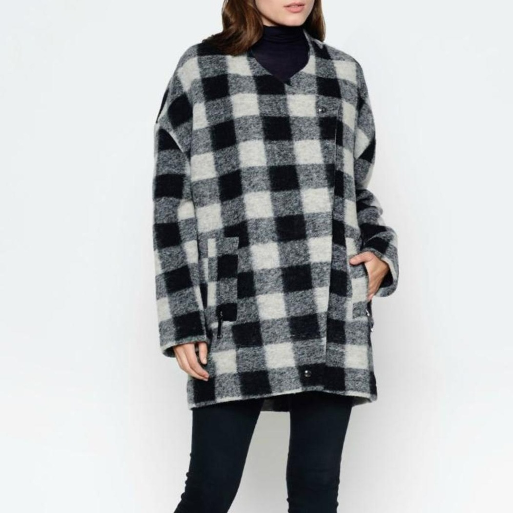 Joie Cyrene Buffalo Plaid Coat